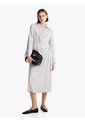 Vestido Gris Cruzado Midi Con Cuello En V Tommy Hilfiger de Tommy Hilfiger