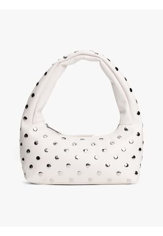 Bolso Blanco De Hombro Con Tachuelas Metalizadas Tommy Hilfiger Tommy Hilfiger