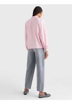 Camisa Con Mangas Raglán Y Corte Amplio Tommy Hilfiger Mujer Rosa Tommy Hilfiger