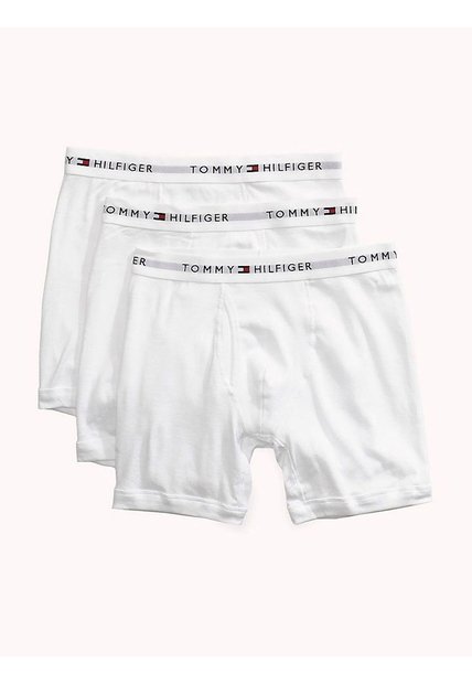 3 Pack De Boxer Brief Blancos En Algodón Tommy Hilfiger