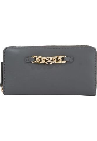 Cartera Th Monogram Con Cierre Y Cadena Mujer Gris Tommy Hilfiger Tommy Hilfiger