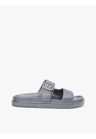 Sandalias Gris Con Doble Tira Y Logo Esmaltado Tommy Hilfiger Tommy Hilfiger