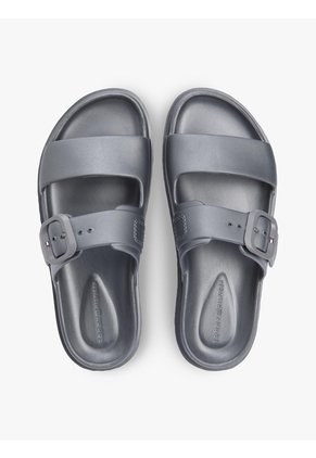 Sandalias Gris Con Doble Tira Y Logo Esmaltado Tommy Hilfiger