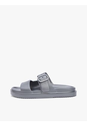Sandalias Gris Con Doble Tira Y Logo Esmaltado Tommy Hilfiger