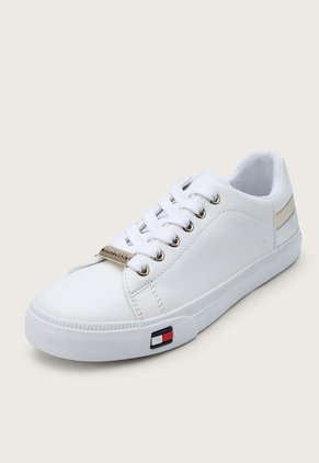Tenis Lifestyle Blanco-Dorado-Plateado Tommy Hilfiger