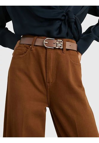 Cinturón Marrón Reversible Cuero Con Monograma Para Mujer Tommy Hilfiger Tommy Hilfiger