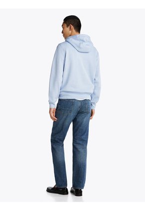 Buzo Celeste Con Capota Y Logo Bordado Tommy Hilfiger