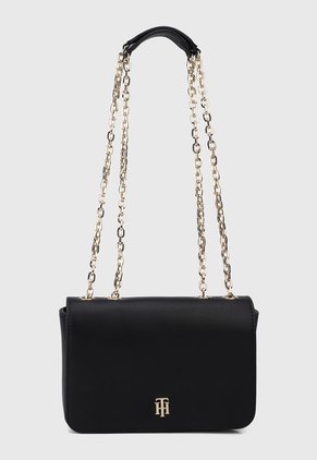 Bolso Manos Libres Negro-Dorado Tommy Hilfiger