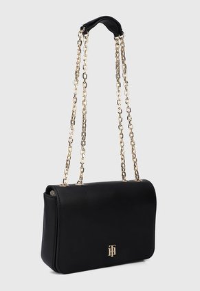 Bolso Manos Libres Negro-Dorado Tommy Hilfiger