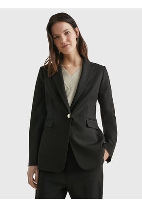 Americana De Traje Con Botonadura Sencilla Mujer Negro Tommy Hilfiger