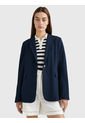 Americana De Traje Con Botonadura Sencilla Mujer Azul Tommy Hilfiger de Tommy Hilfiger