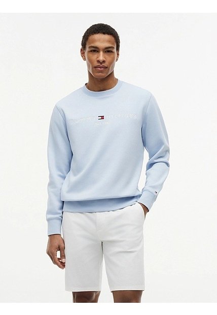 Saco Celeste TH Flex Con Logo Tommy Hilfiger