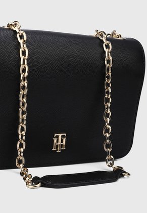 Bolso Manos Libres Negro-Dorado Tommy Hilfiger
