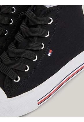 Tenis Altas Con Cordones Niña Negro Tommy Hilfiger
