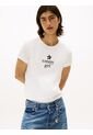 Camiseta Blanca De Corte Regular Tommy Girl Tommy Jeans de Tommy Hilfiger