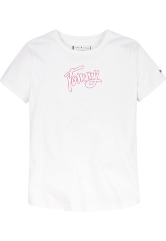 Camiseta Blanca De Manga Corta Con Estampado De Logotipo Tommy Hilfiger Tommy Hilfiger