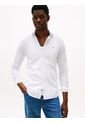 Camisa Blanca Flex Poplin De Corte Slim Tommy Hilfiger de Tommy Hilfiger