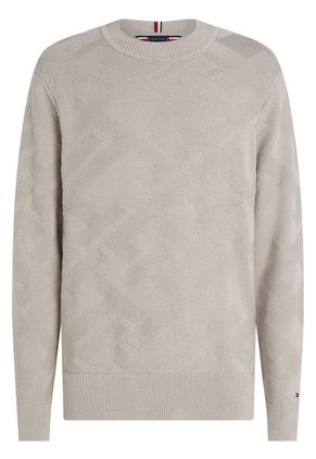 Saco Amplio De Punto Con Monogramas Th Hombre Gris Tommy Hilfiger
