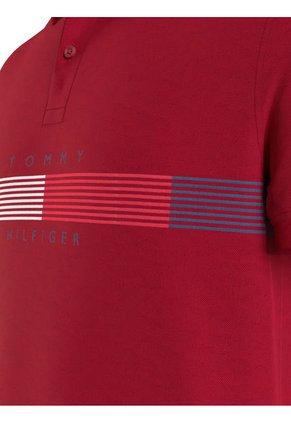 Polo Con Logo Rojo Tommy Hilfiger
