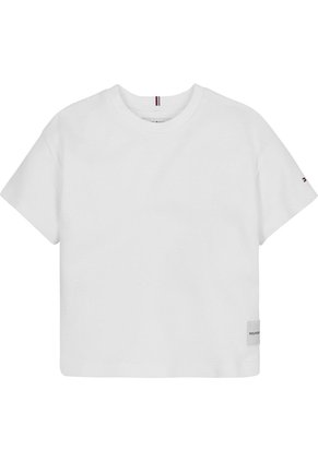 Top Blanco De Manga Corta En Tejido Waffle Tommy Hilfiger