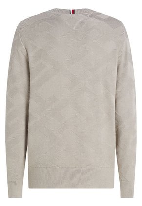Saco Amplio De Punto Con Monogramas Th Hombre Gris Tommy Hilfiger