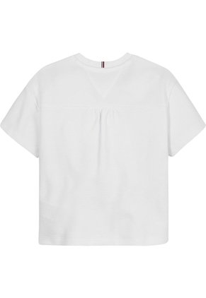 Top Blanco De Manga Corta En Tejido Waffle Tommy Hilfiger