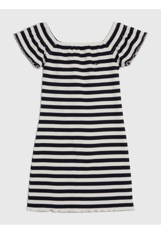 Vestido Multicolor A Rayas Con Escote Hombros Descubiertos Tommy Hilfiger Tommy Hilfiger