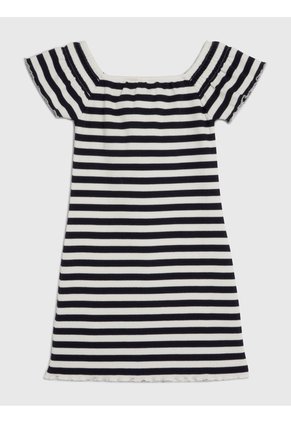 Vestido Multicolor A Rayas Con Escote Hombros Descubiertos Tommy Hilfiger