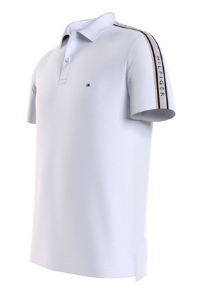 Polo Slim Con Cinta Y Contorno De Bandera Blanco Tommy Hilfiger