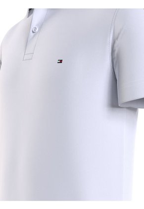 Polo Slim Con Cinta Y Contorno De Bandera Blanco Tommy Hilfiger