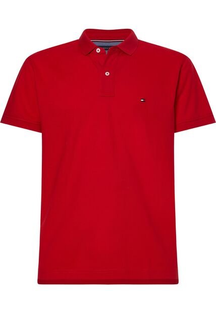 Polo Rojo De Corte Regular Tommy Hilfiger