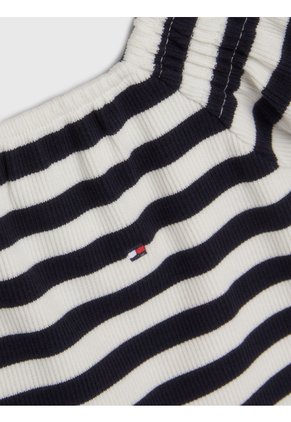Camiseta Multicolor A Rayas Con Escote Hombros Descubiertos Tommy Hilfiger
