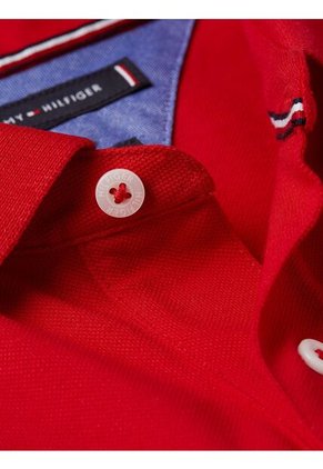 Polo Rojo De Corte Regular Tommy Hilfiger