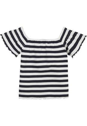 Camiseta Multicolor A Rayas Con Escote Hombros Descubiertos Tommy Hilfiger