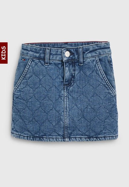 Falda Jeans Acolchada Niña Azul Tommy Hilfiger