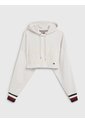 Hoodie Cropped Con Capucha Tommy Hilfiger X Shawn Mendes Mujer Blanco Tommy Hilfiger de Tommy Hilfiger
