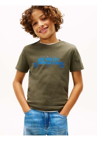 Camiseta Gris Con Logo Gráfico NYC Tommy Hilfiger Tommy Hilfiger