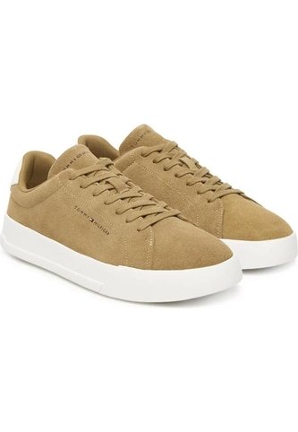 Tenis Khaki Con Diseño Court De Gamuza Tommy Hilfiger Tommy Hilfiger