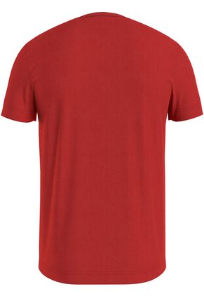 Camiseta Slim Fit Con Logo Bordado Hombre Rojo Tommy Hilfiger