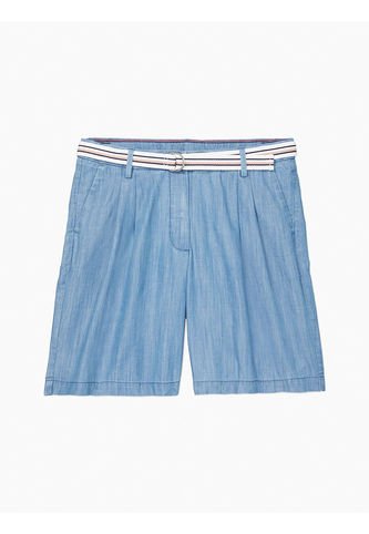 Bermudas Chino Cambray De Corte Sentado Mujer Azul Tommy Hilfiger Tommy Hilfiger