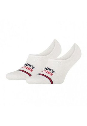 2 Pack Blanco Medias Invisibles Con Logo Hombre Tommy Hilfiger