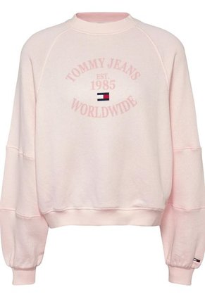 Saco De Felpa Flexible Con Logo Mujer Rosa Tommy Jeans