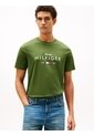 Camiseta Verde De Cuello Redondo Con Logo Gráfico Tommy Hilfiger de Tommy Hilfiger