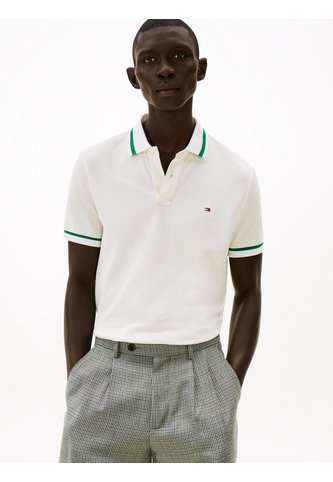 Polo Blanco De Corte Regular Con Logo Tommy Hilfiger Tommy Hilfiger