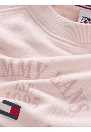 Saco De Felpa Flexible Con Logo Mujer Rosa Tommy Jeans