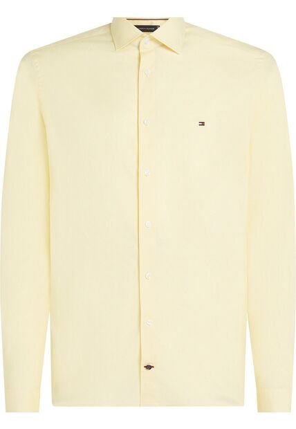 Camisa Naranja Flex Poplin De Corte Slim Tommy Hilfiger