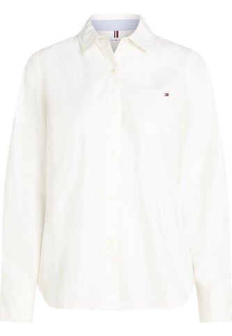 Camisa Blanca Oxford Manga Larga Con Logo Tommy Hilfiger Tommy Hilfiger