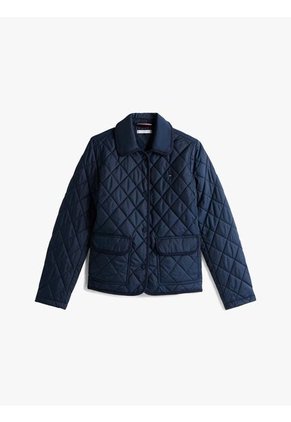 Chaqueta Azul Acolchada Con Logo Tommy Hilfiger
