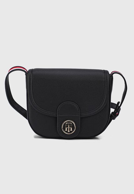 Bolso Manos Libres Negro-Dorado Tommy Hilfiger
