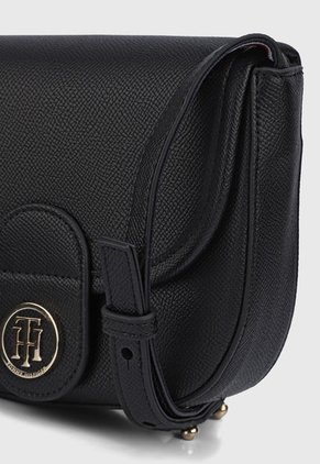 Bolso Manos Libres Negro-Dorado Tommy Hilfiger